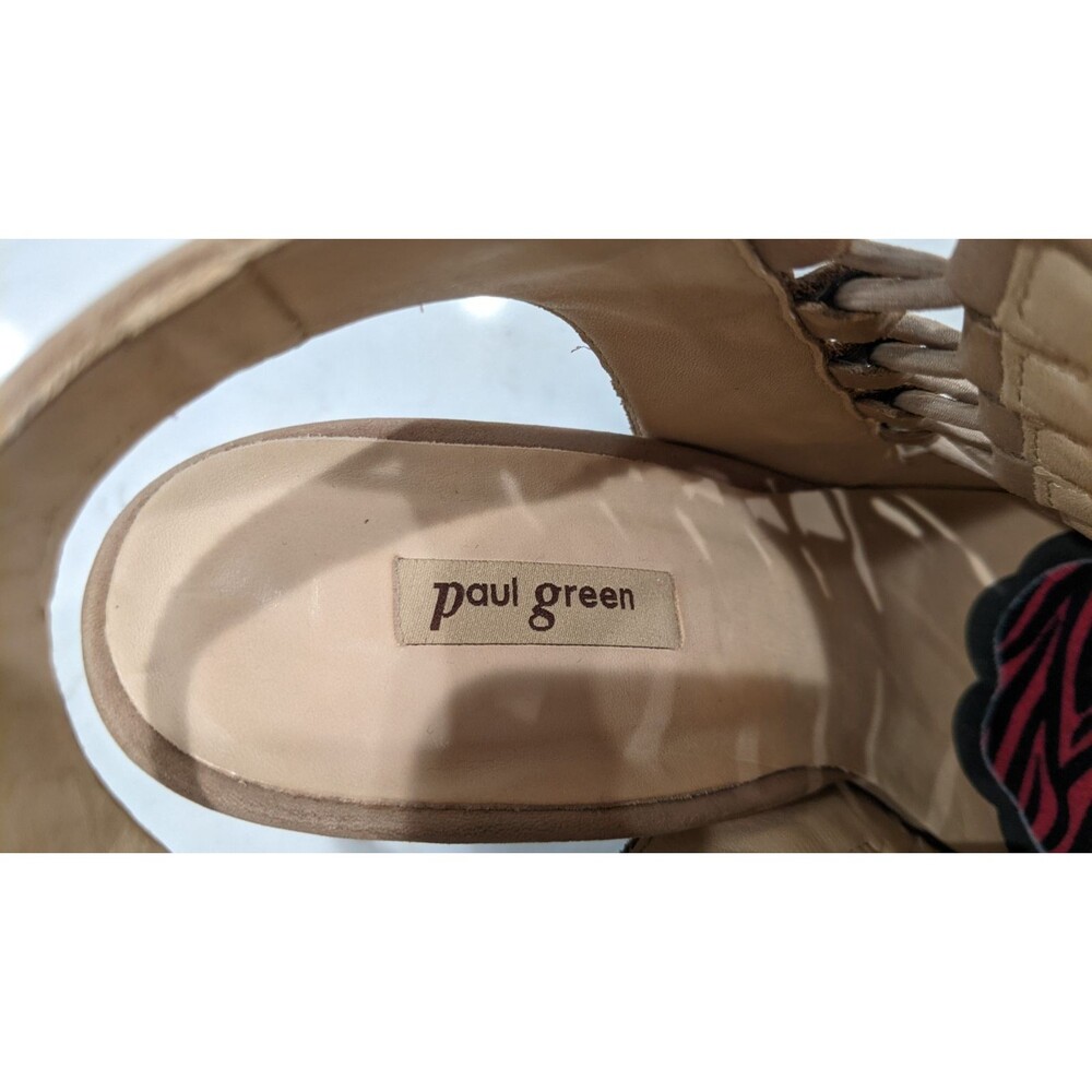 PAUL GREEN Sabrina Nubuck Suede Leather Beige Sandal Slingback US Size 7 - Picture 12 of 13